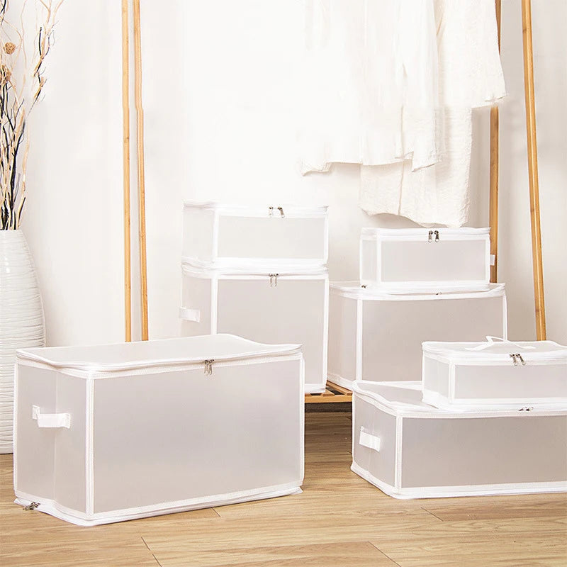 Folding Large Capacity Clothes Storage Bag Quilt Blanket Wardrobe Organizer Waterproof Dust Pouch Household Bedroom Accessories