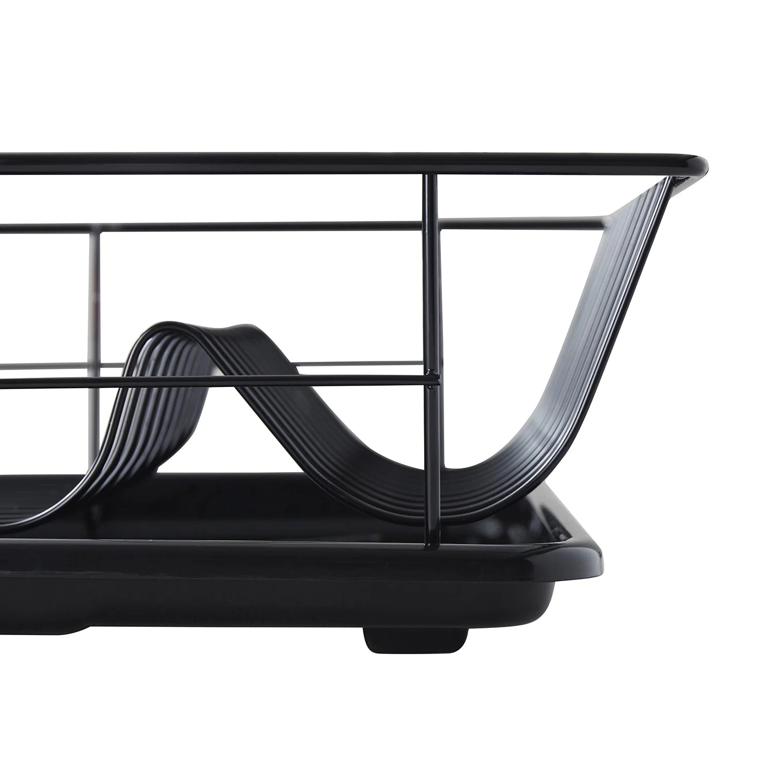 3-Piece Kitchen Sink Dish Drainer Set- Black