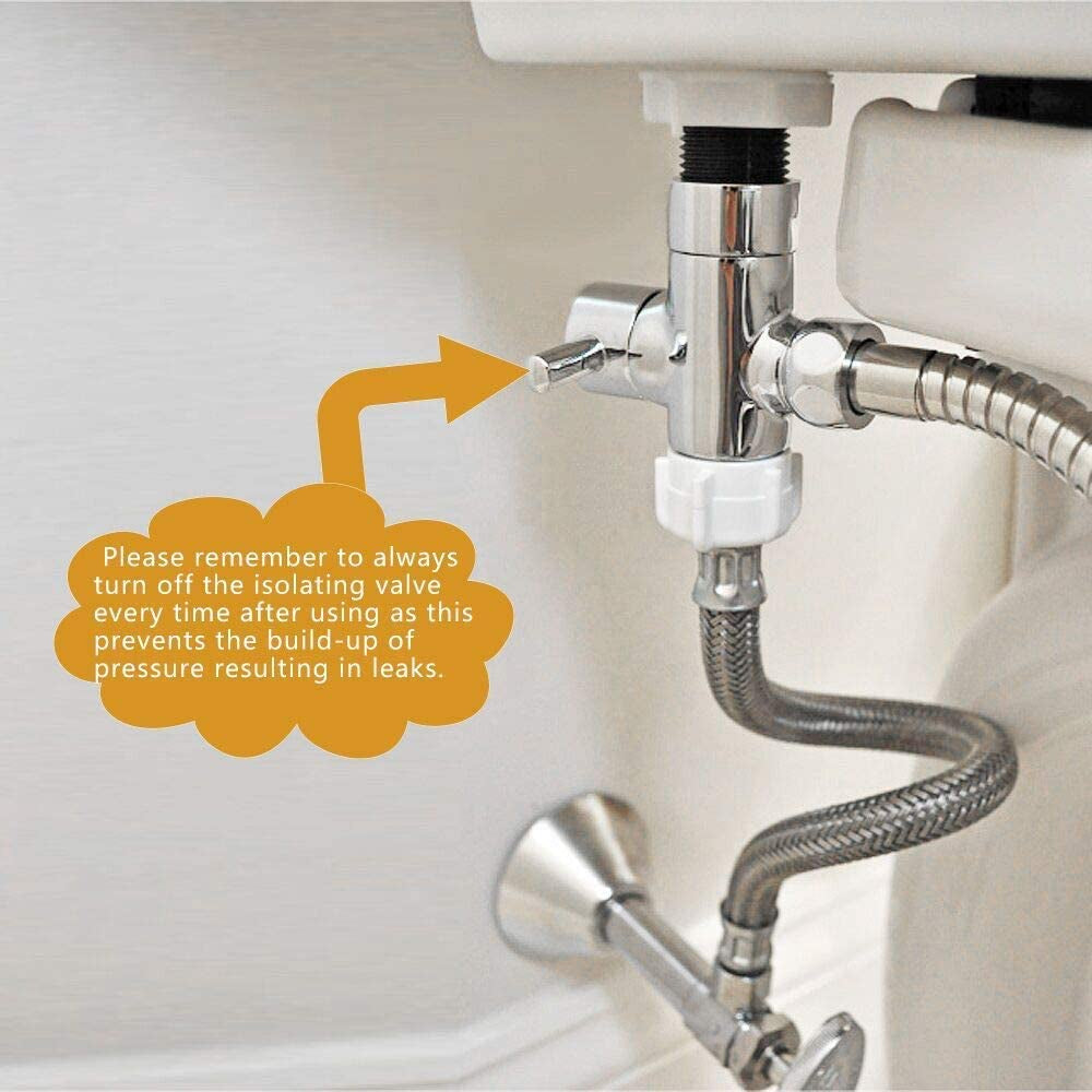 Handheld Bidet Sprayer for Toilet,  Baby Cloth Diaper Sprayers Bidets for Toilet Stainless Steel Brushed Nickel Bathroom Hand Held Shattaf Shower Wall&Toilet Mount (Bidet Sprayer Head Only)
