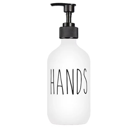 500Ml Black Dish Soap Dispenser Set with Plastic Pump Refillable Liquid Shampoo Dispenser for Farmhouse Decor Kitchen Accessory