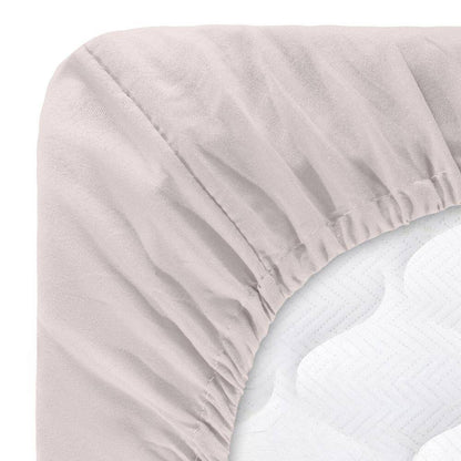 4-Piece Bone Solid 75 Thread Count Polyester King Sheet Set