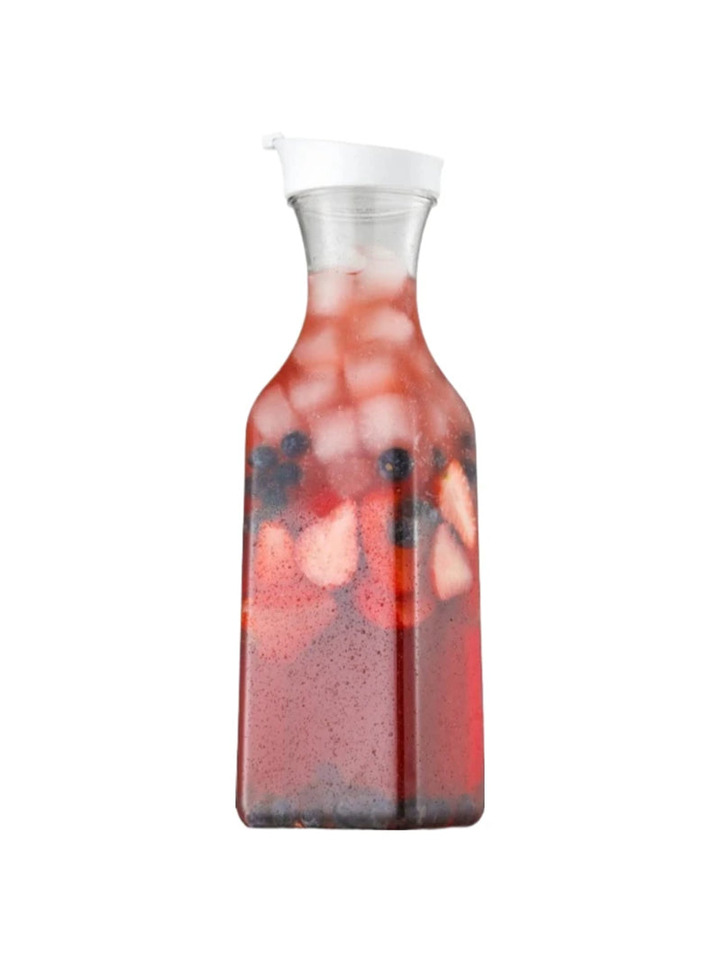 1500Ml/50Oz Juice Water Bottle Leakproof with Flip Top Round/Square Juice Container Plastic Water Bottle for Cold Drinks/Juice
