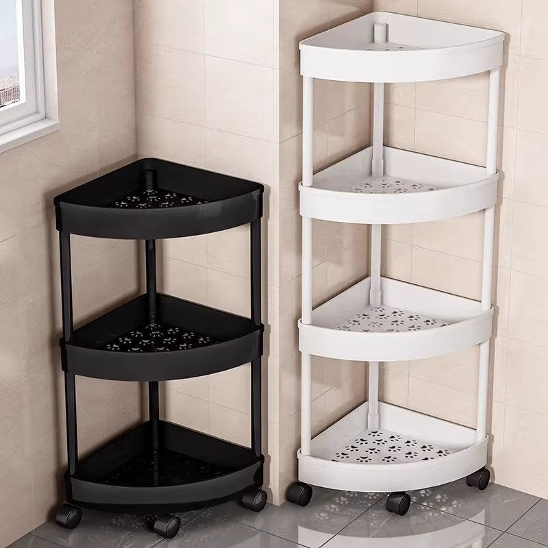 Bathroom Storage Cart with Wheels Kitchen Living Room Storage Rack High Load-Bearing Capacity Home Accessories