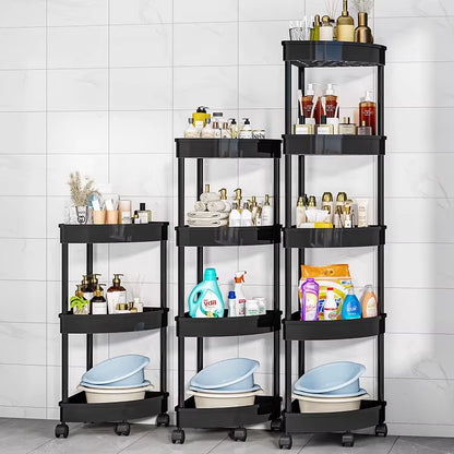 Bathroom Storage Cart with Wheels Kitchen Living Room Storage Rack High Load-Bearing Capacity Home Accessories