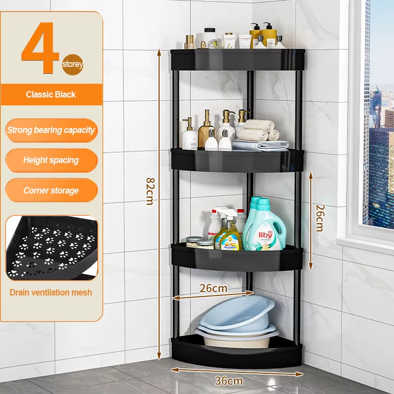 Bathroom Storage Cart with Wheels Kitchen Living Room Storage Rack High Load-Bearing Capacity Home Accessories