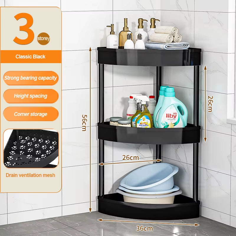 Bathroom Storage Cart with Wheels Kitchen Living Room Storage Rack High Load-Bearing Capacity Home Accessories