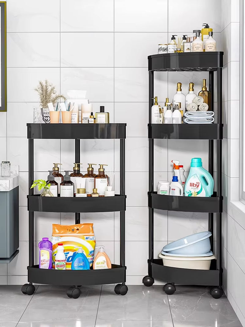 Bathroom Storage Cart with Wheels Kitchen Living Room Storage Rack High Load-Bearing Capacity Home Accessories