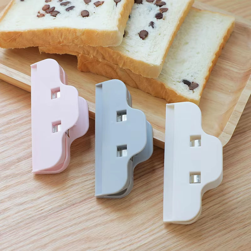 4Pcs/Set Portable Sealed Clips Kitchen Storage Food Snack Seal Sealing Bag Clips Sealer Clamp Plastic Tool Kitchen Accessories