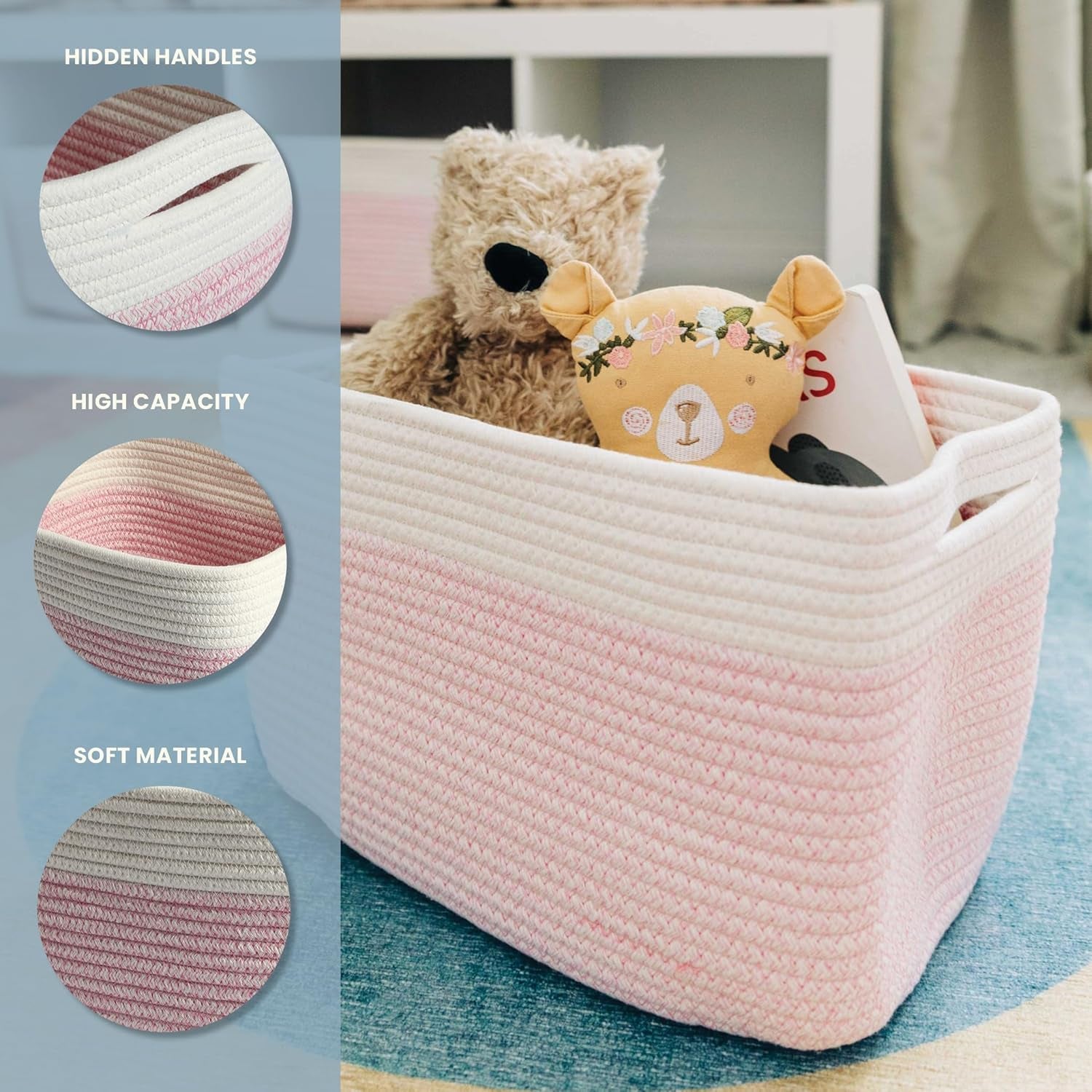 Rope Storage Basket Set for Home Organization