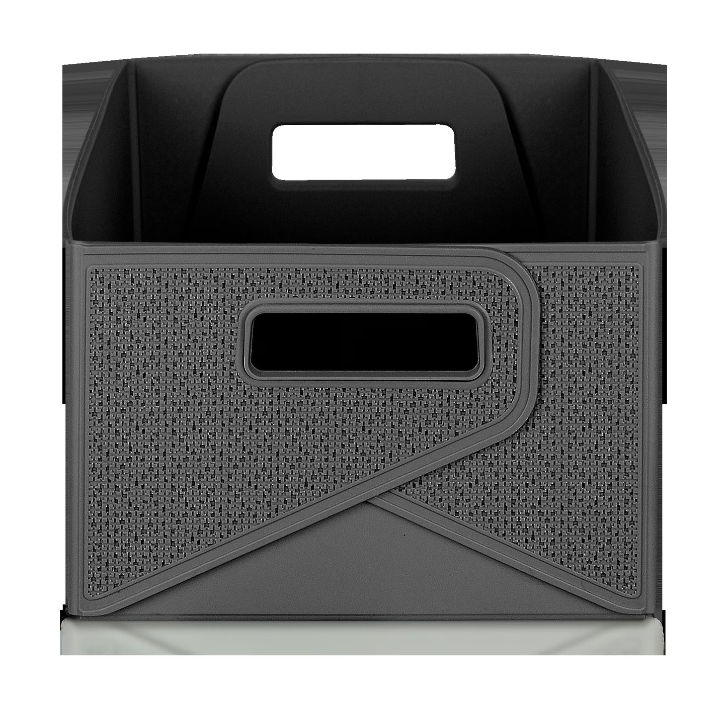 Collapsible Decorative Plastic Storage Bins, Set of 3, Grey